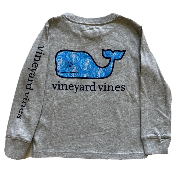 Vineyard Vines Other - VINEYARD VINES Boys Seahorse Whale Pocket Tee Shirt LS
